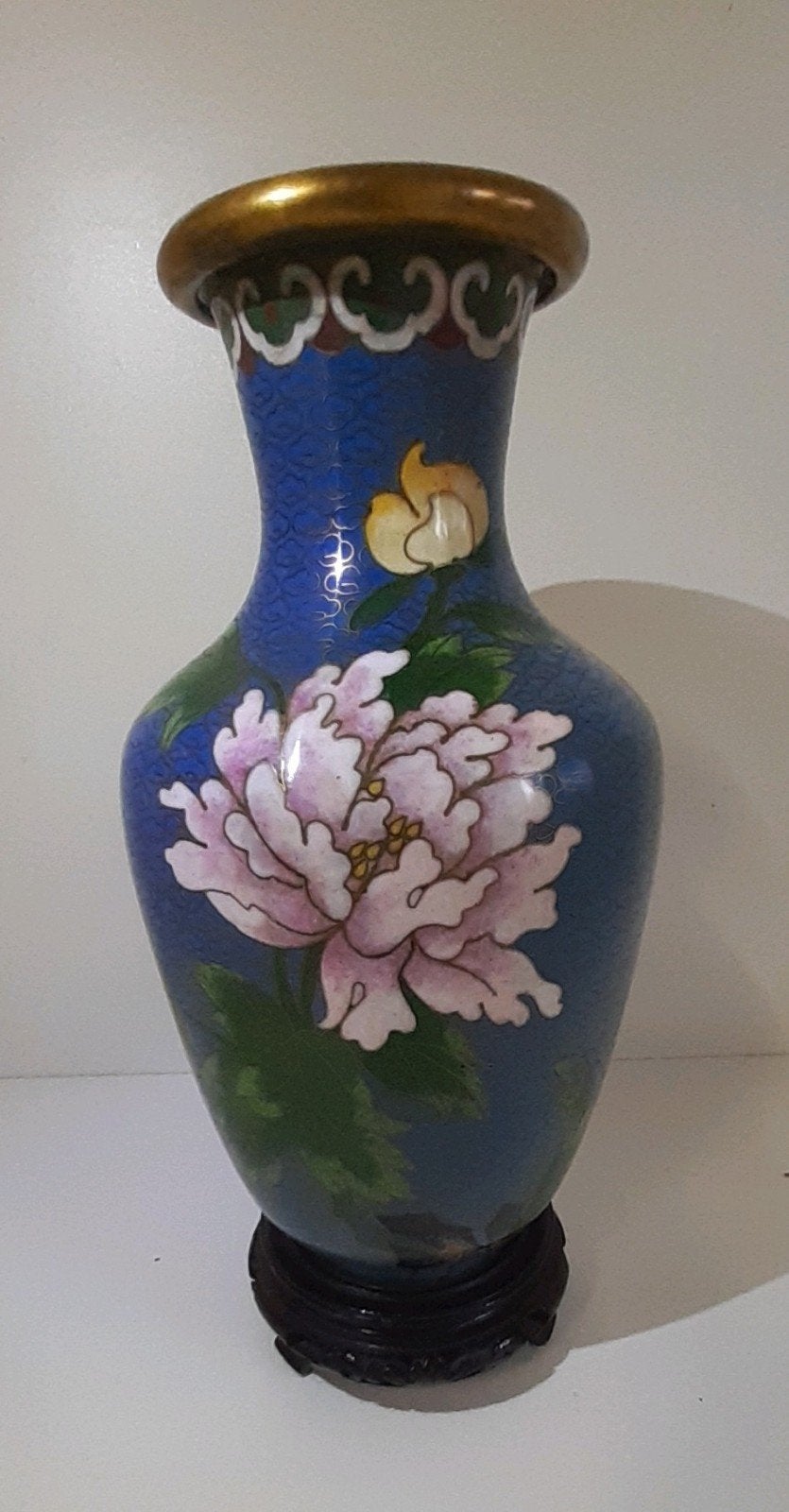 CHINESE CLOISONNÉ VAAS MET VOET!, Ophalen