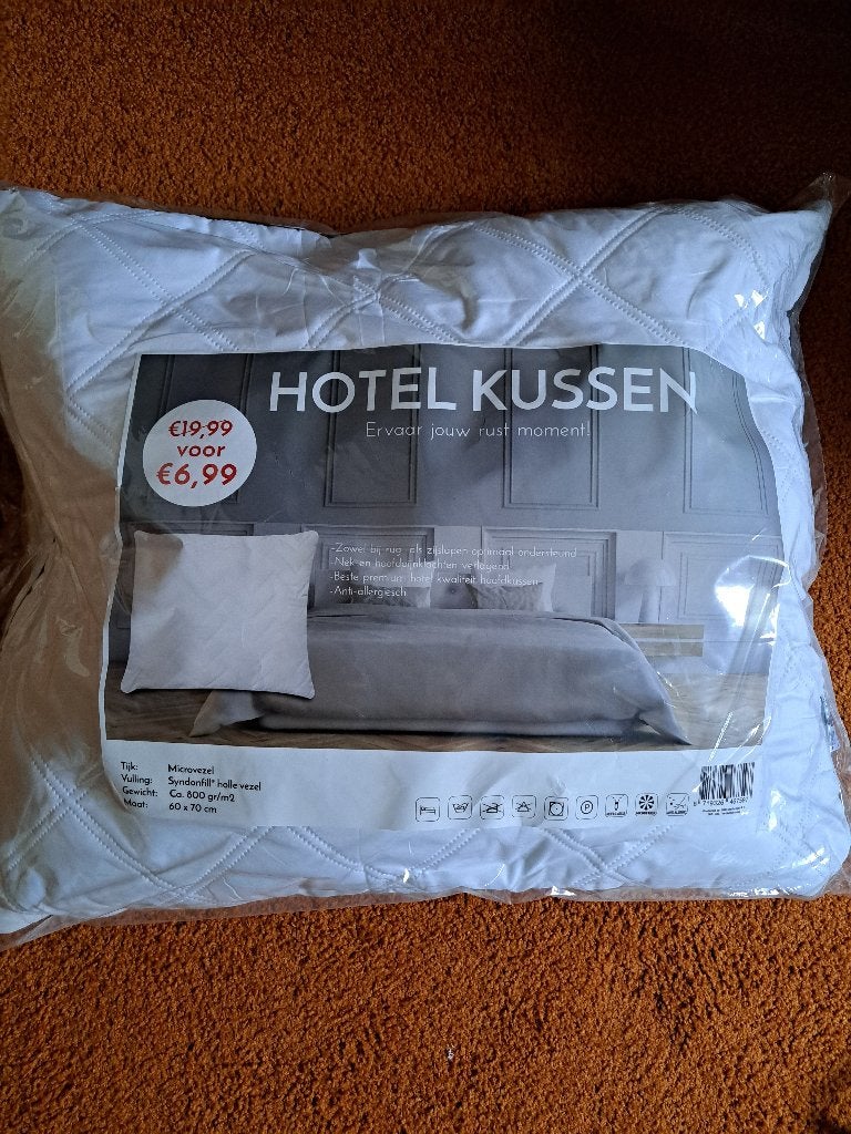nieuw hotel kussen, Eenpersoons, Wit, Nieuw, Ophalen of Verzenden