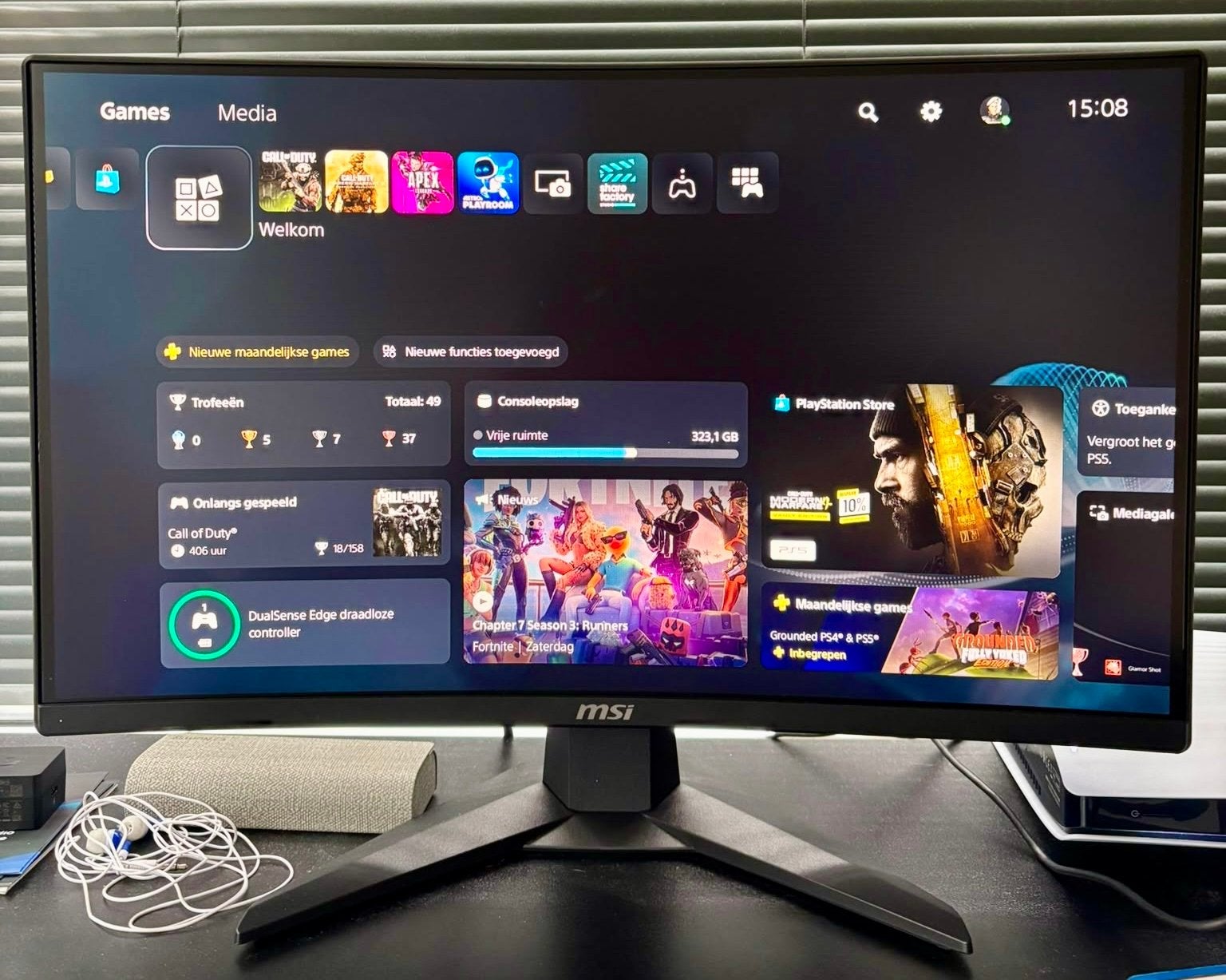 MSI MAG 242c full HD Curved Gaming Monitor, Computers en Software, Monitoren, HDMI, Curved, Full HD, Zo goed als nieuw