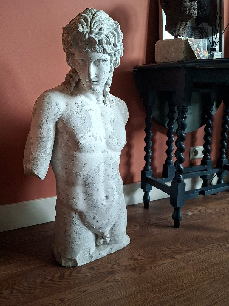 Gipsen torso, Ophalen, Gips, 50 - 100 cm, Gepatineerd