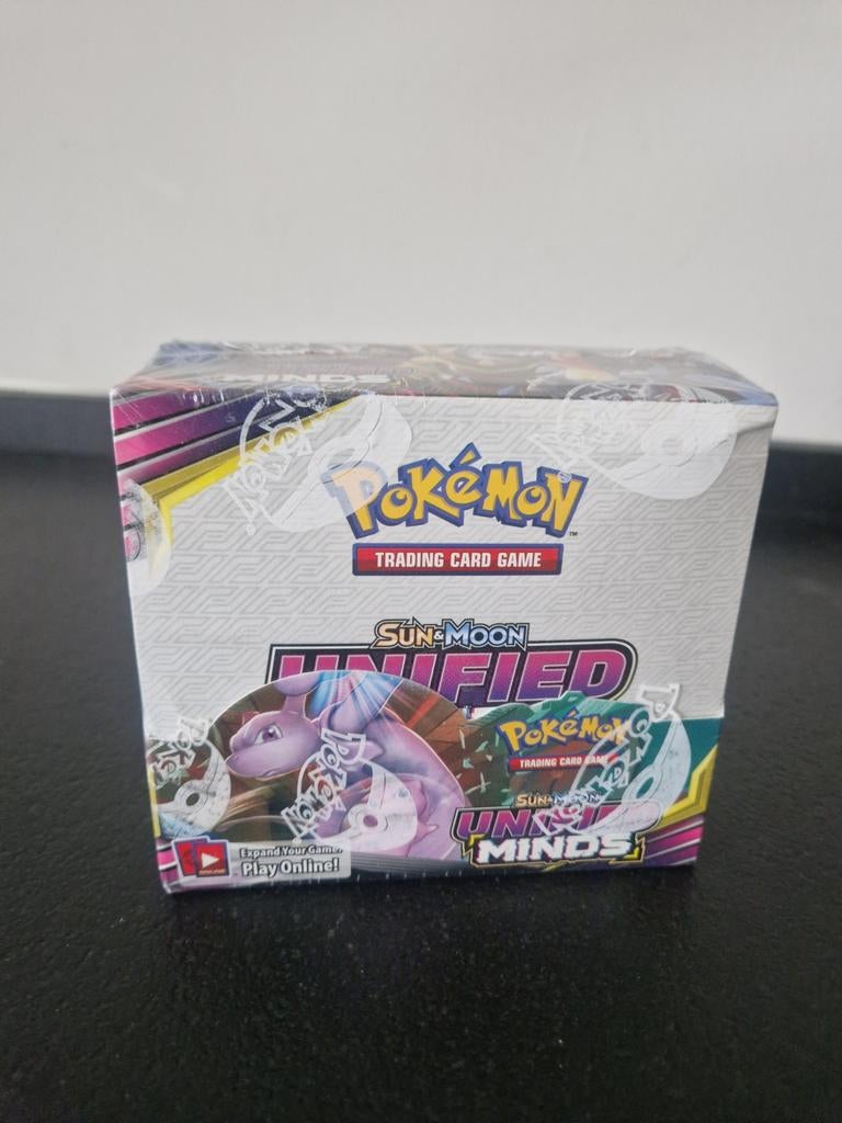 Unified minds boosterbox. Pokémon rare zeldzaam item. TCG, Ophalen of Verzenden, Zo goed als nieuw, Boosterbox