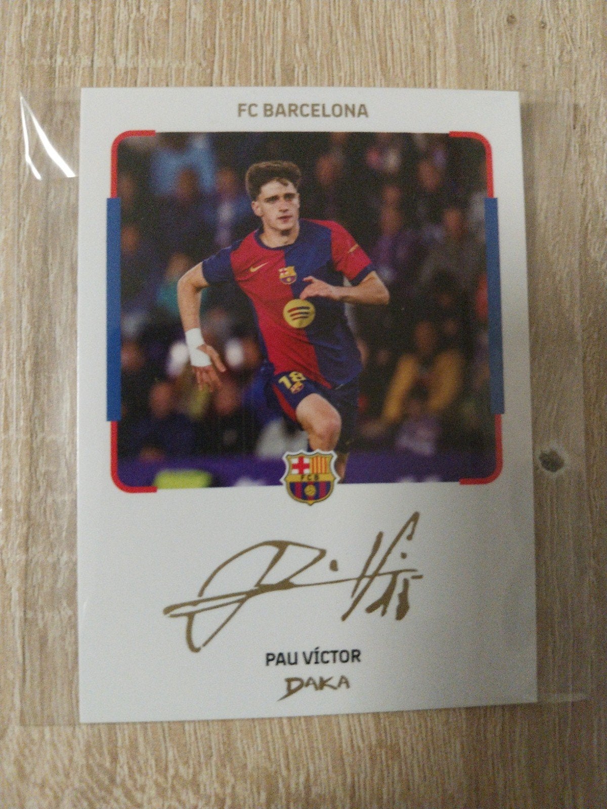 Pau Víctor Daka FC Barcelona Spelerskaart - Instant Cheki, Verzamelen, Ophalen of Verzenden, Zo goed als nieuw, Buitenlandse clubs