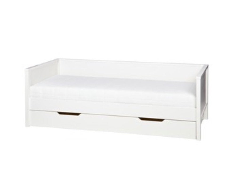 Bed en nachtkastje Woood Nikki, Ophalen, Gebruikt, 90 cm, Eenpersoons