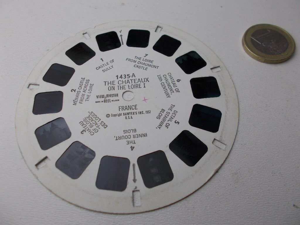 1957 VIEWMASTER 3 Schijfjes/Reels "CHATEAUX ON THE LOIRE"., Ophalen of Verzenden, Zo goed als nieuw
