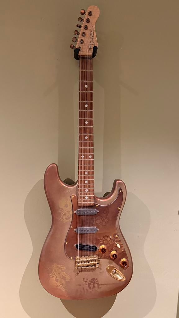 Coppercaster, unieke handgebouwde strat., Ophalen, Nieuw, Solid body, Overige merken