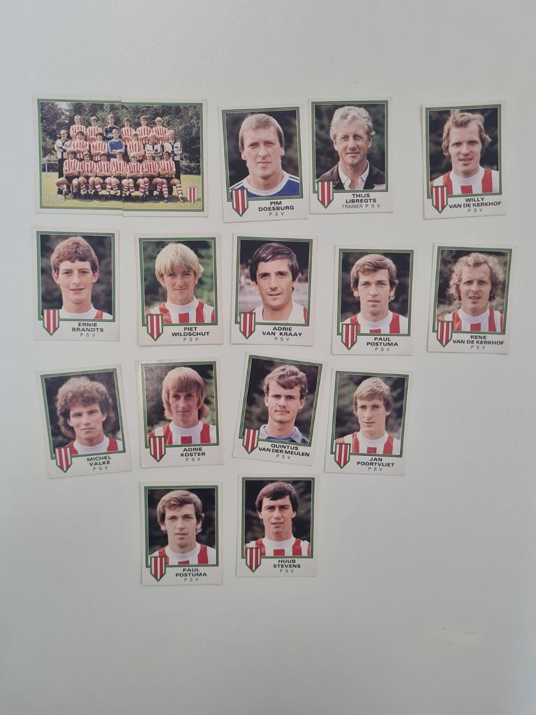 Panini Voetbal 81 PSV stickers 16 stuks, Ophalen of Verzenden
