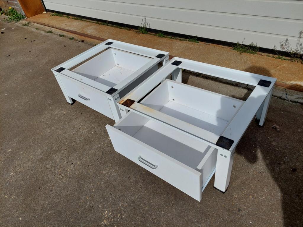 Verhoging voor wasmachine/droger 60x60x30cm met lade, Ophalen of Verzenden, Gebruikt