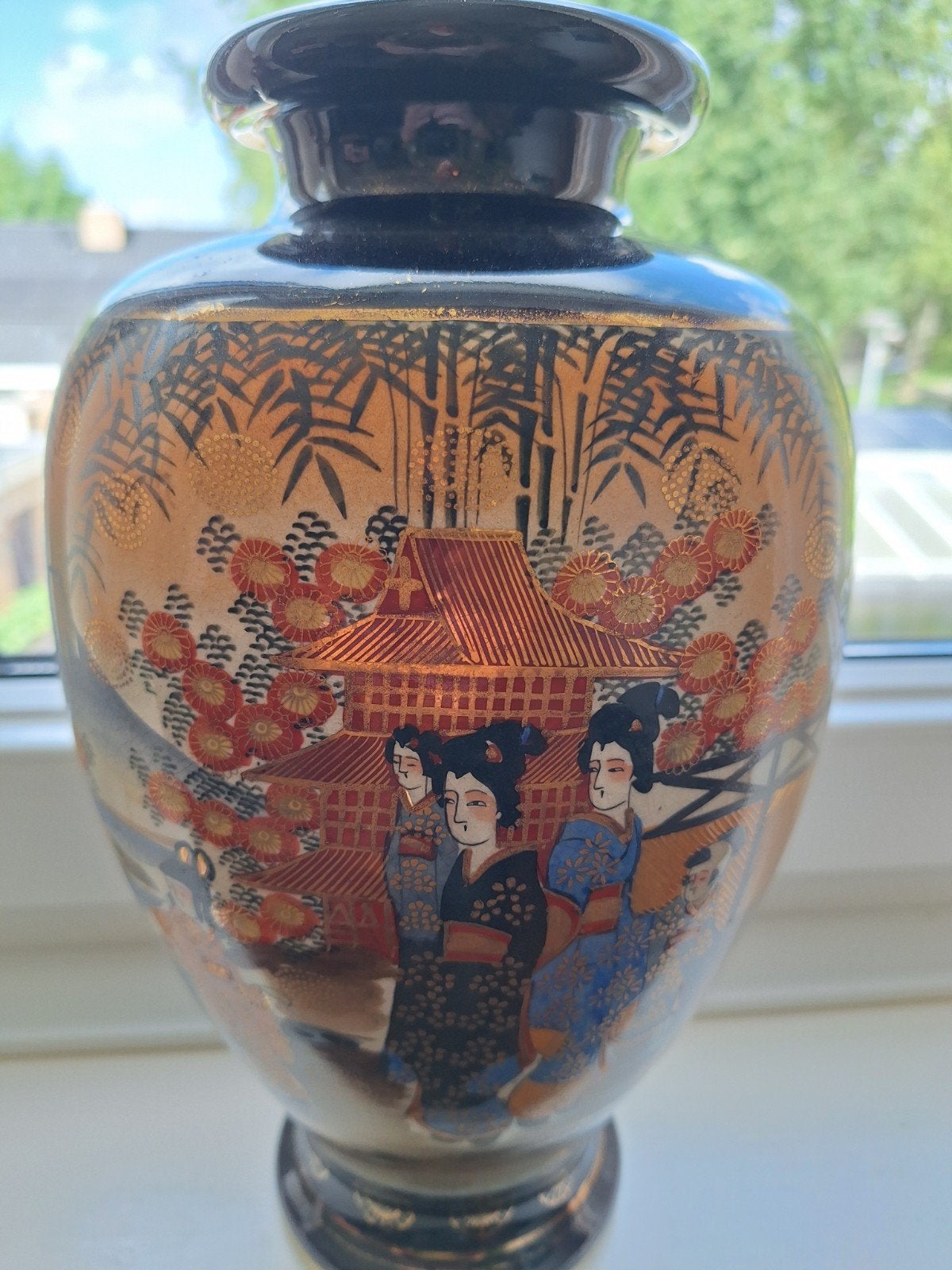 Antieke Japanse Satsuma Vaas - Handgeschilderd, Ophalen of Verzenden