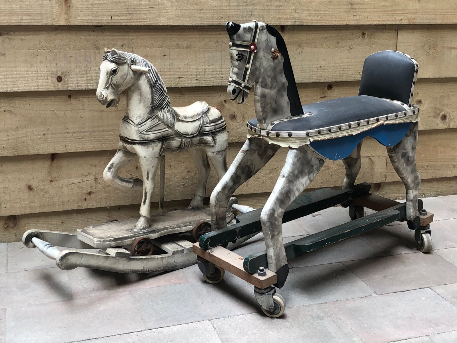 Set van 2 Antieke / vintage paarden, Ophalen