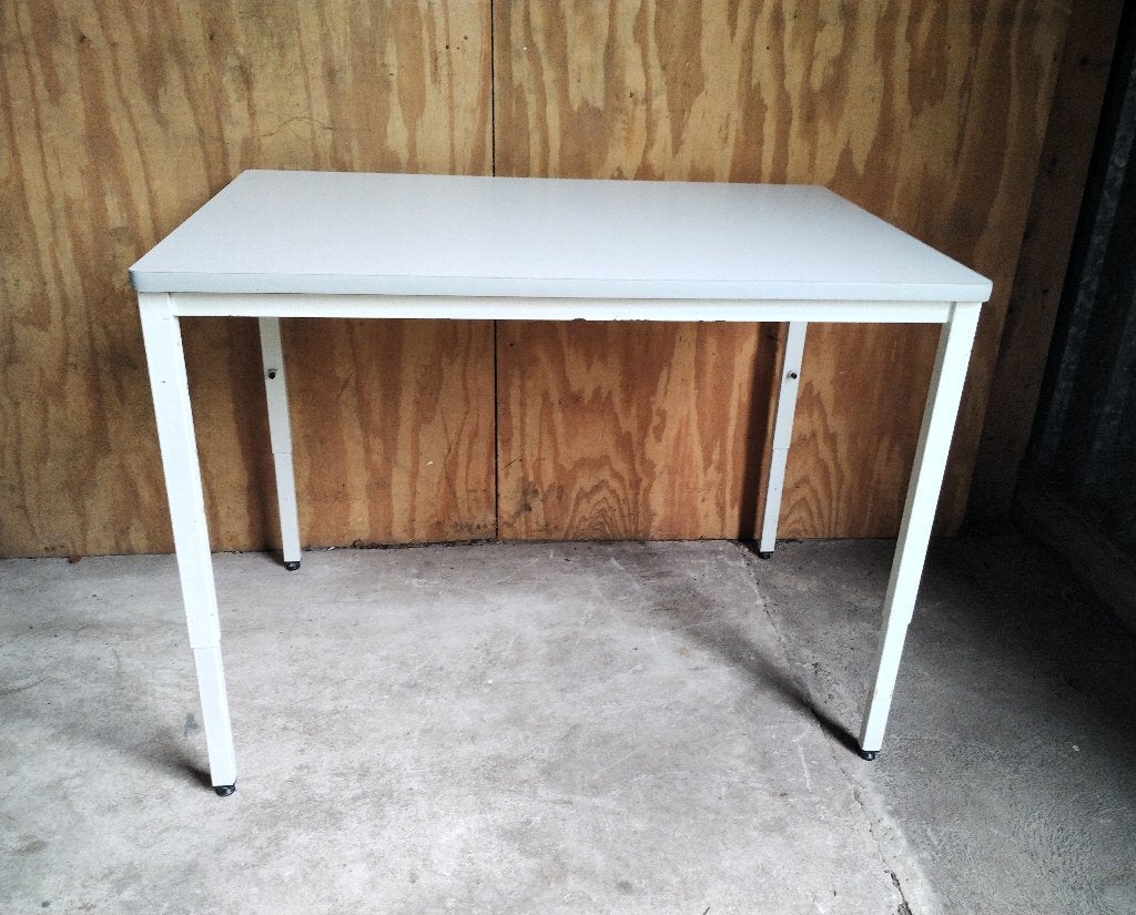 Tafel kantinetafel bureau werkplek in hoogte verstelbaar, Ophalen, Gebruikt, 100 tot 150 cm, 50 tot 100 cm