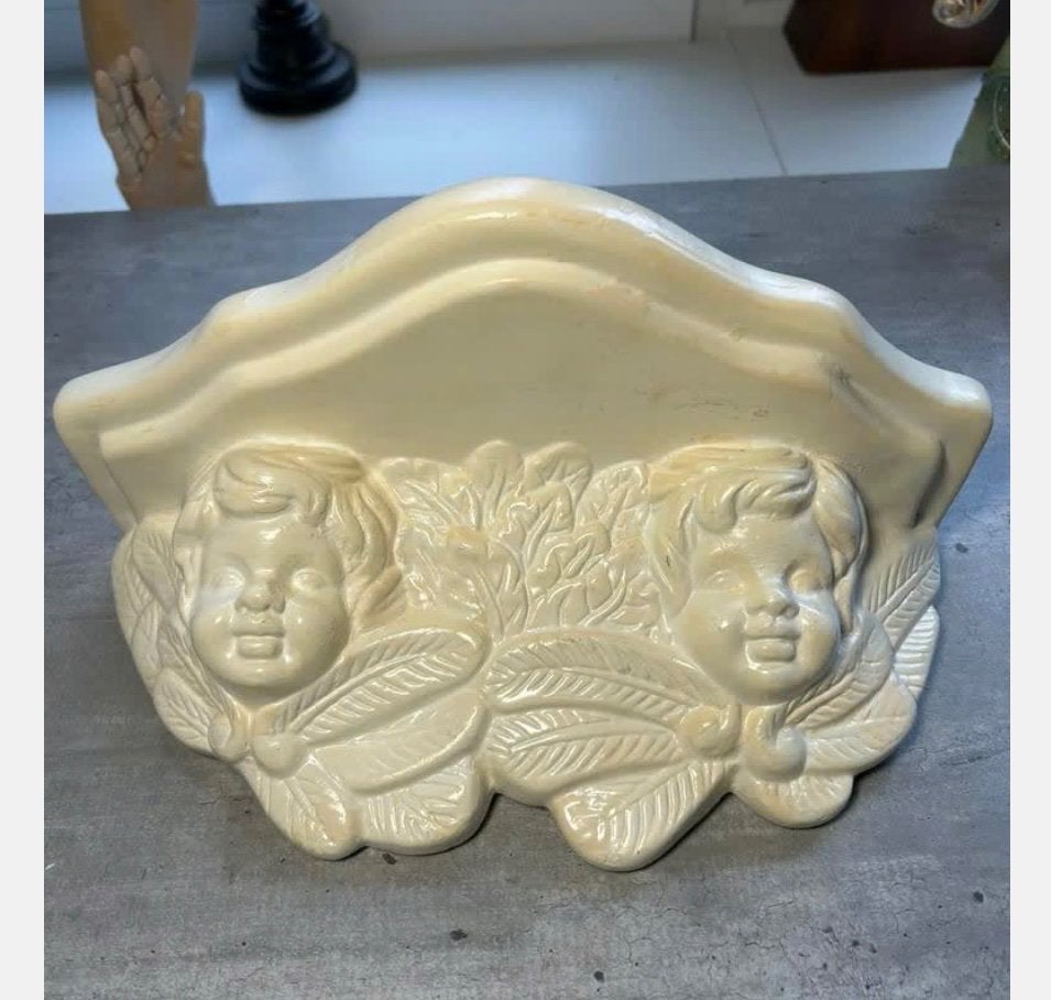 Brocante groot Stenen console plateau met engelen, Antiek en Kunst, Ophalen of Verzenden