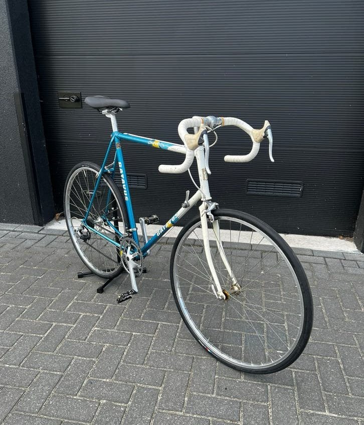 Goede 63cm batavus champion wit blauw racefiets vintage, 28 inch, Velgrem, Batavus, Ophalen of Verzenden