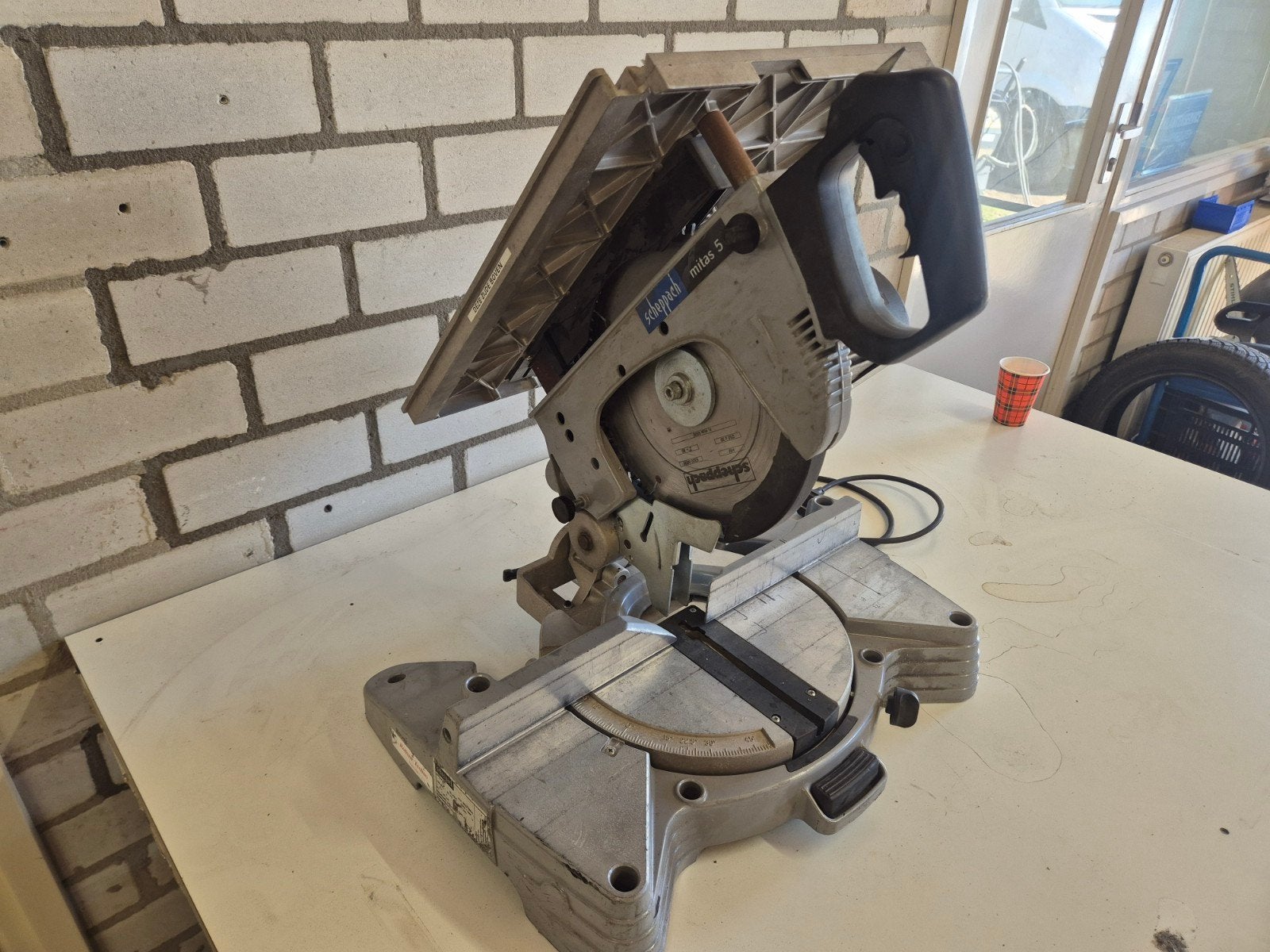Scheppach Mitas 5 Combinatiemachine - Afkort-/Tafelzaag, Gebruikt, Info@scheppach.com, Ophalen of Verzenden, Afkortzaag