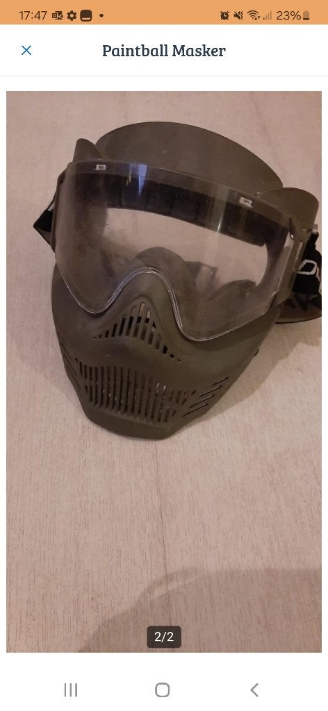 Paintball masker, Ophalen, Zo goed als nieuw