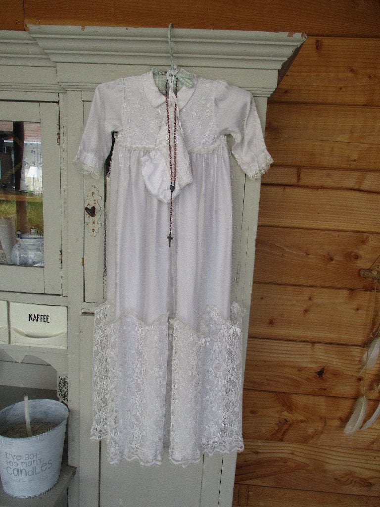 antiek brocante vintage doop jurkje met mutsje, Ophalen of Verzenden, Kinderen