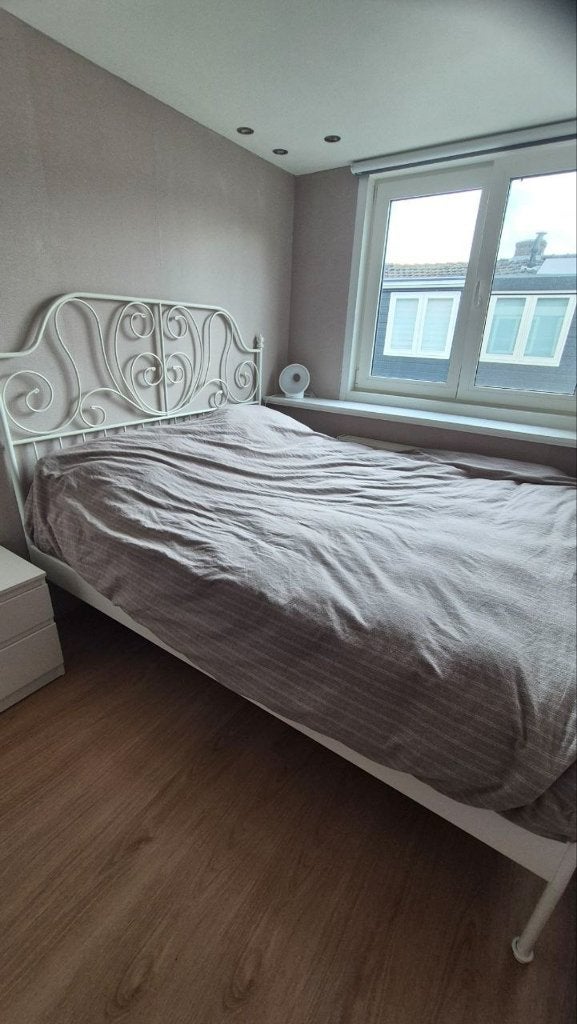 Ikea LEIRVIK 2-pers romantisch spijlen bed 160x200 cm wit, Romatisch, Landelijk, BoHo, Ikea, Wit, Tweepersoons, Ophalen of Verzenden