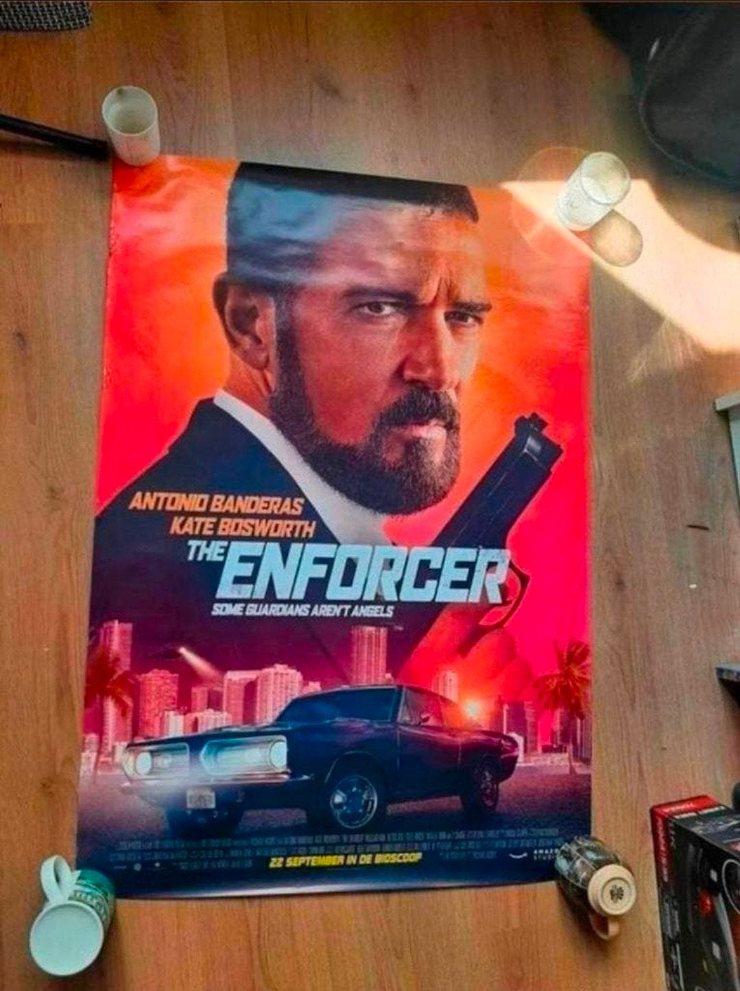The Enforcer bioscoopposter Antonio Banderas., Ophalen of Verzenden, Gebruikt, Deurposter of groter, Film en Tv