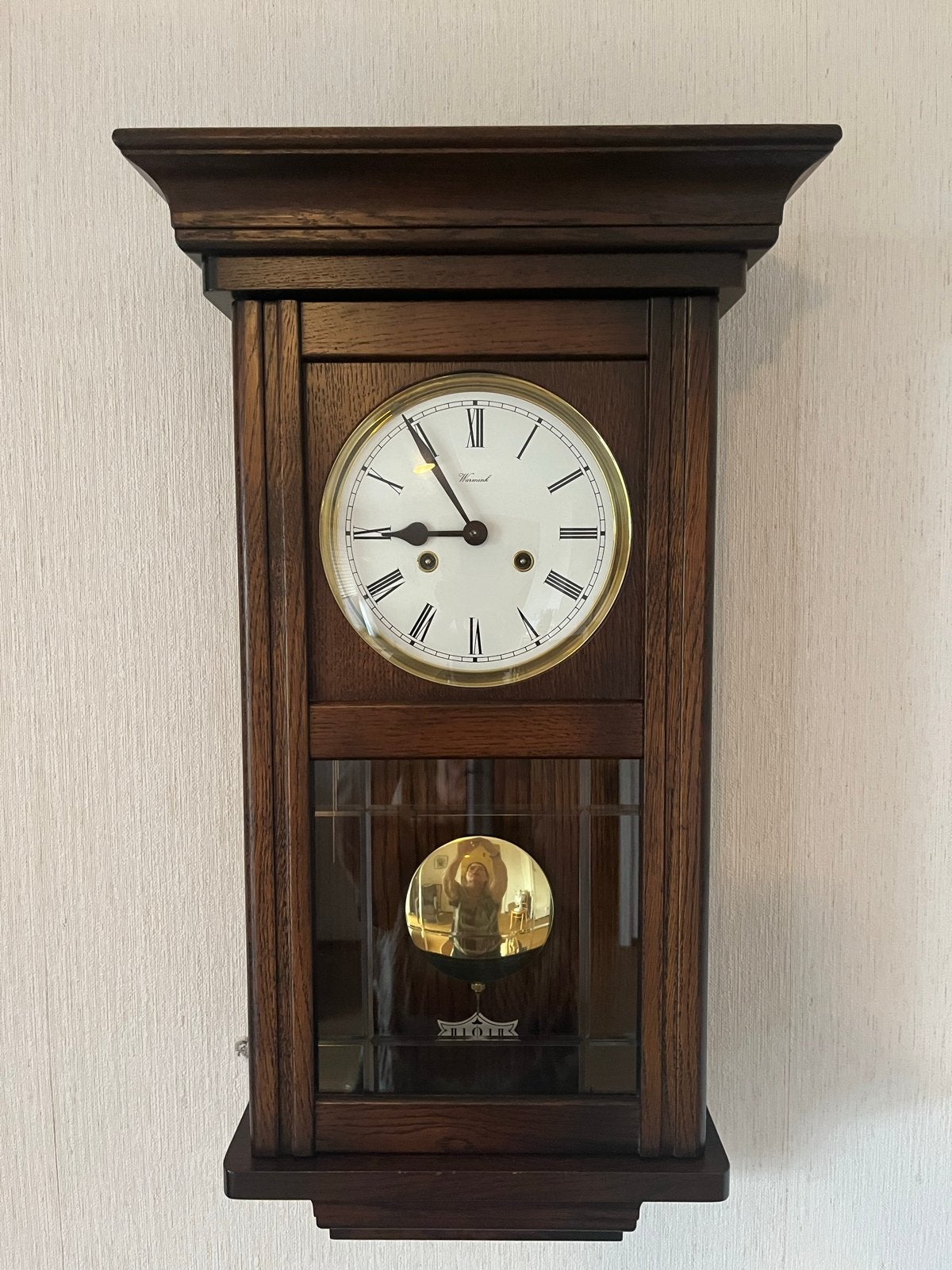 Warmink Wandklok - Klassieke Houten Klok met Slinger, Ophalen