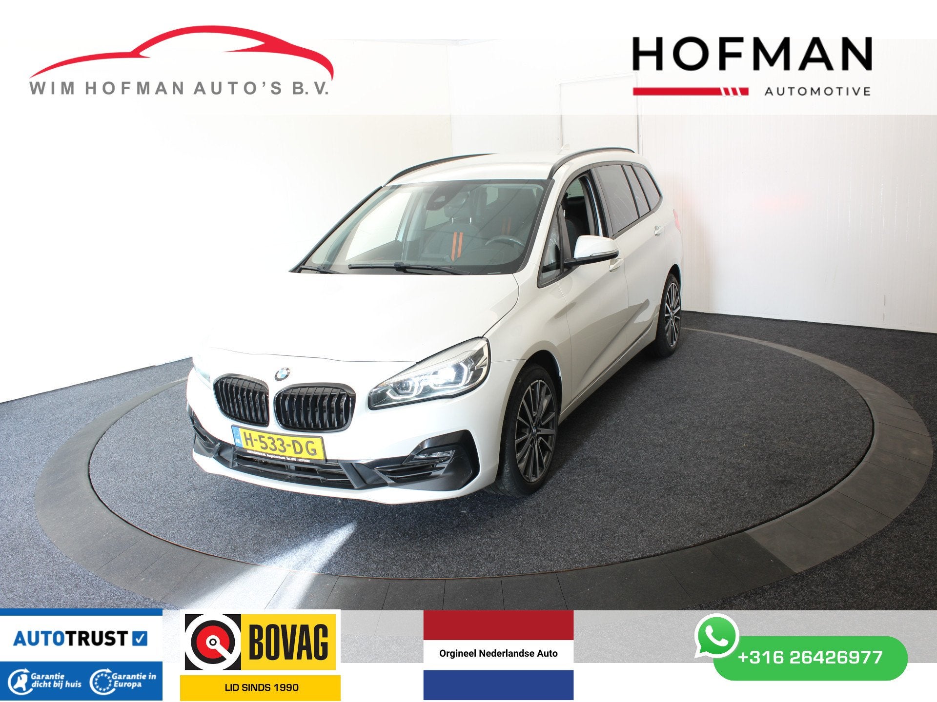 BMW 2 Serie Gran Tourer 220 7P M-Sport 192 PK Executive Trek, 1998 cc, Gebruikt, 7 stoelen, Wit