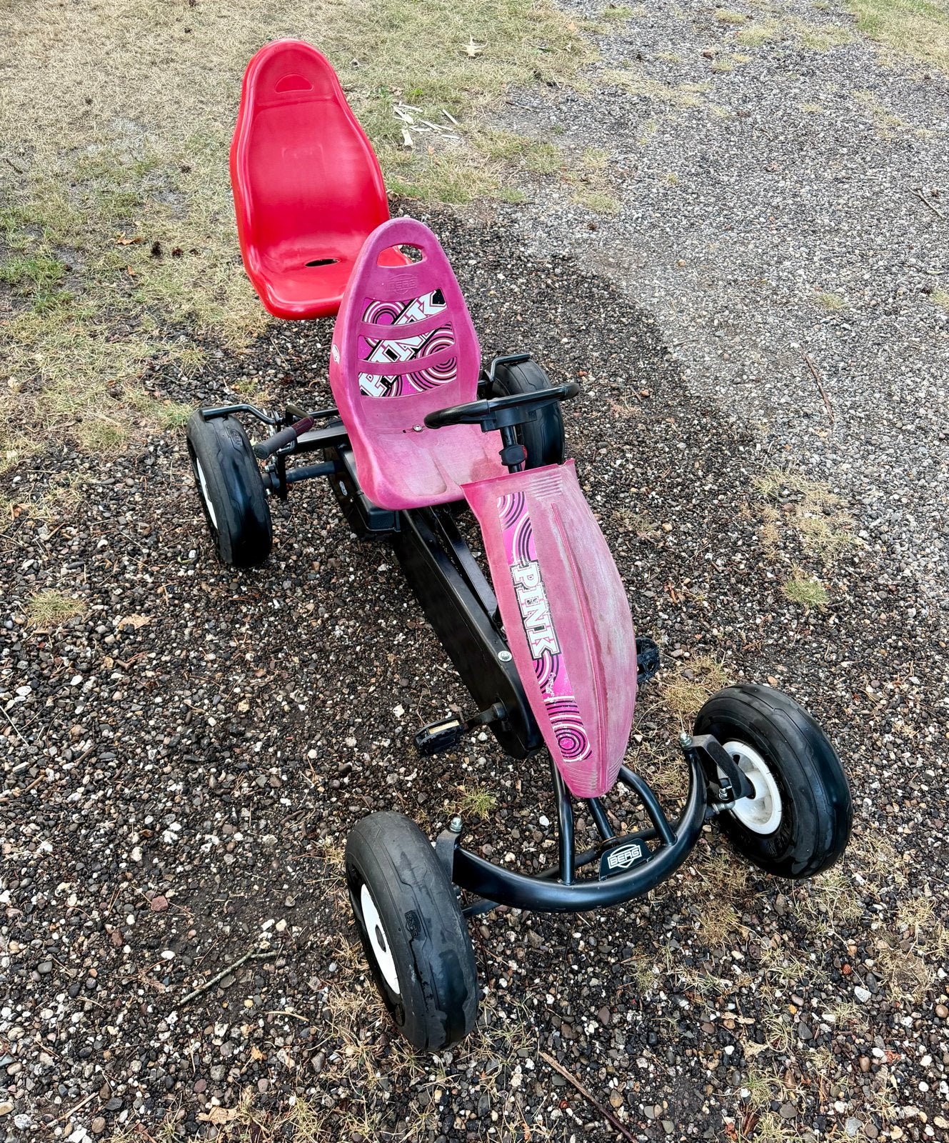 Berg XL skelter BFR met duozit - roze/rood, Kinderen en Baby's, Speelgoed | Buiten | Skelters, Ophalen, Gebruikt, Berg, Duozit
