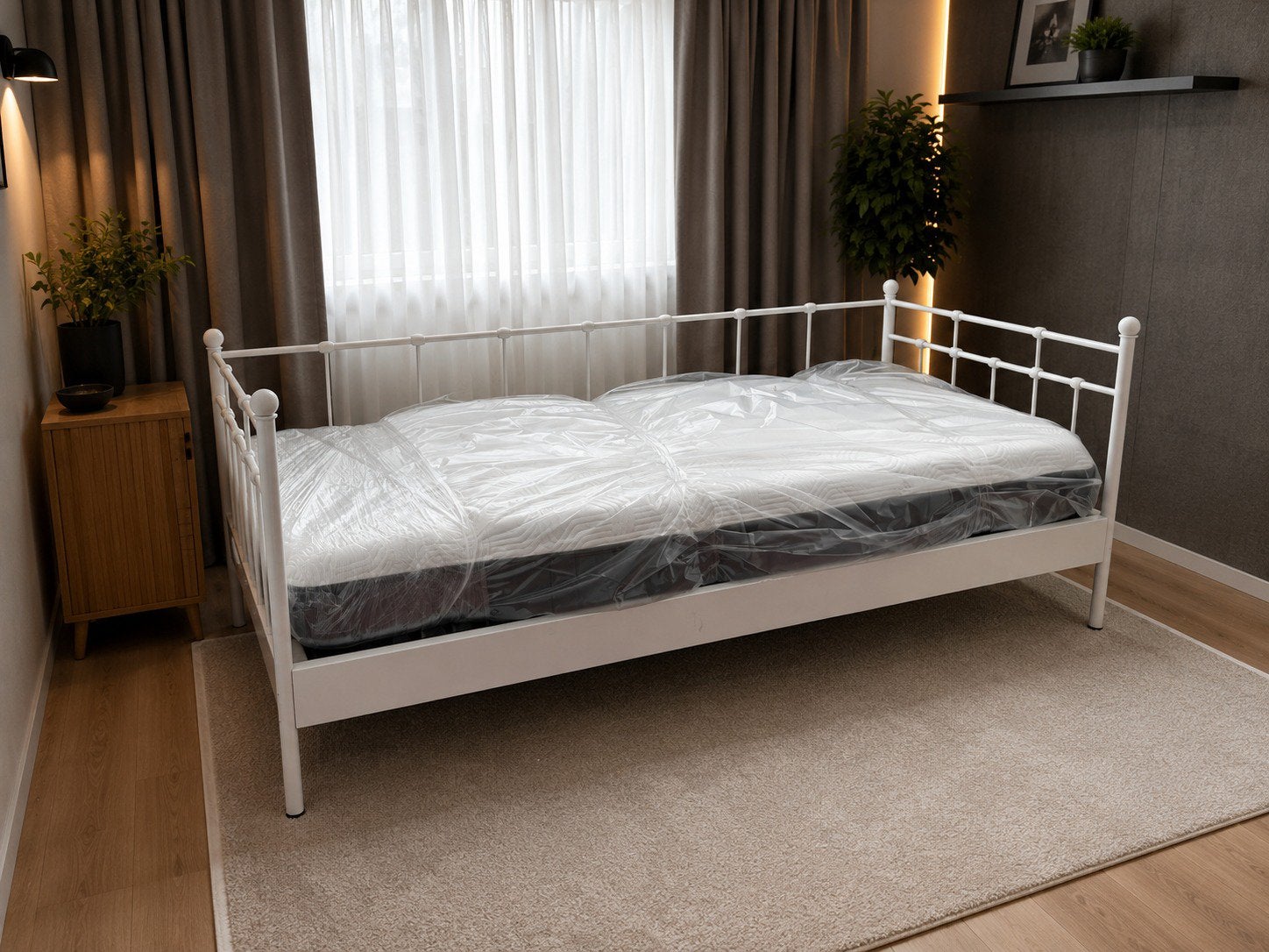 GOLD S60 Matras Medium 90x200 + Gratis Bed & Lattenbodem, Ophalen, 90 cm, Eenpersoons, Wit