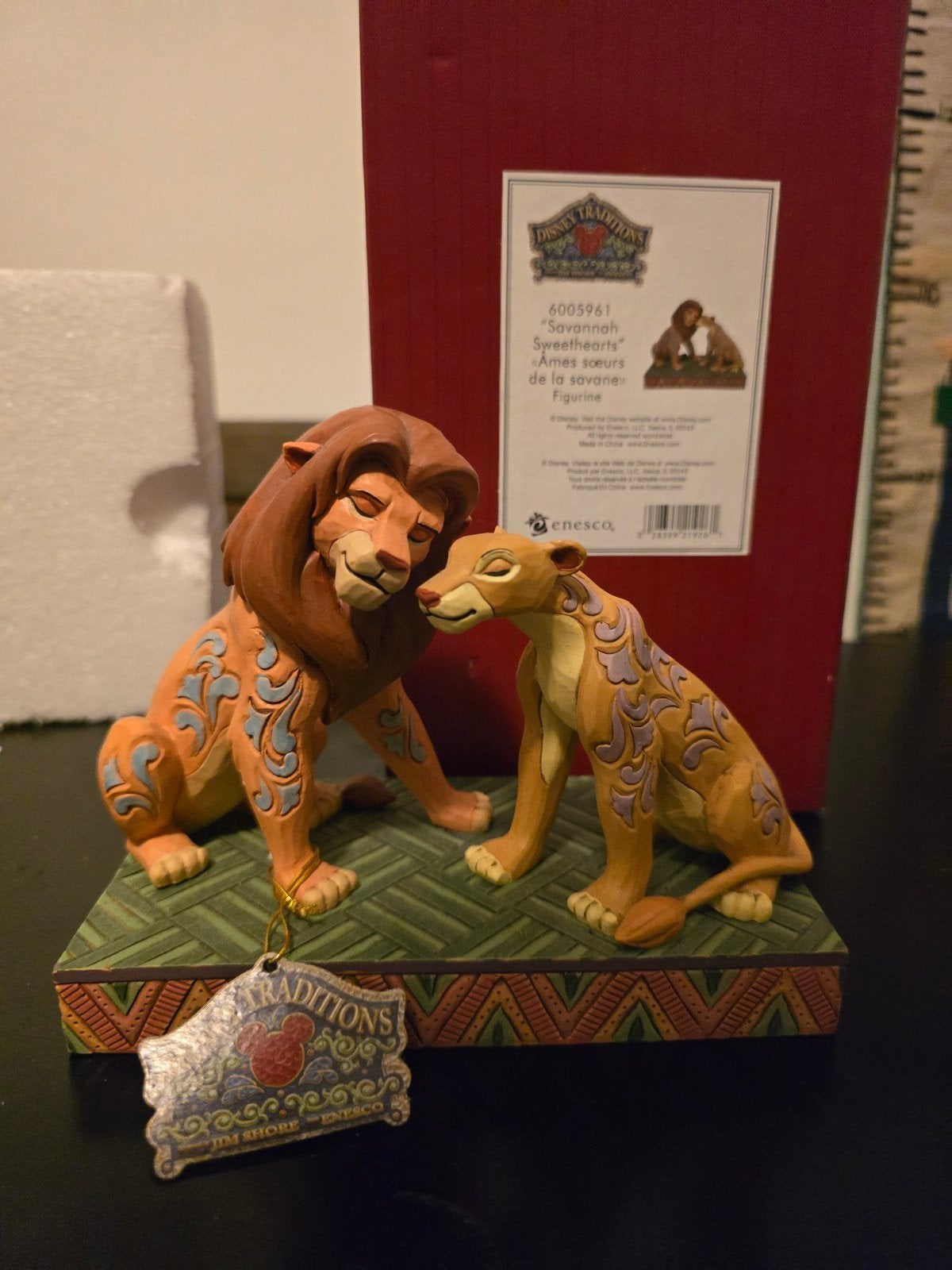Jim Shore Savannah Sweethearts Simba Nala 6005961 Lion King, Verzamelen, Ophalen of Verzenden, Leeuwenkoning of Jungle Boek, Zo goed als nieuw