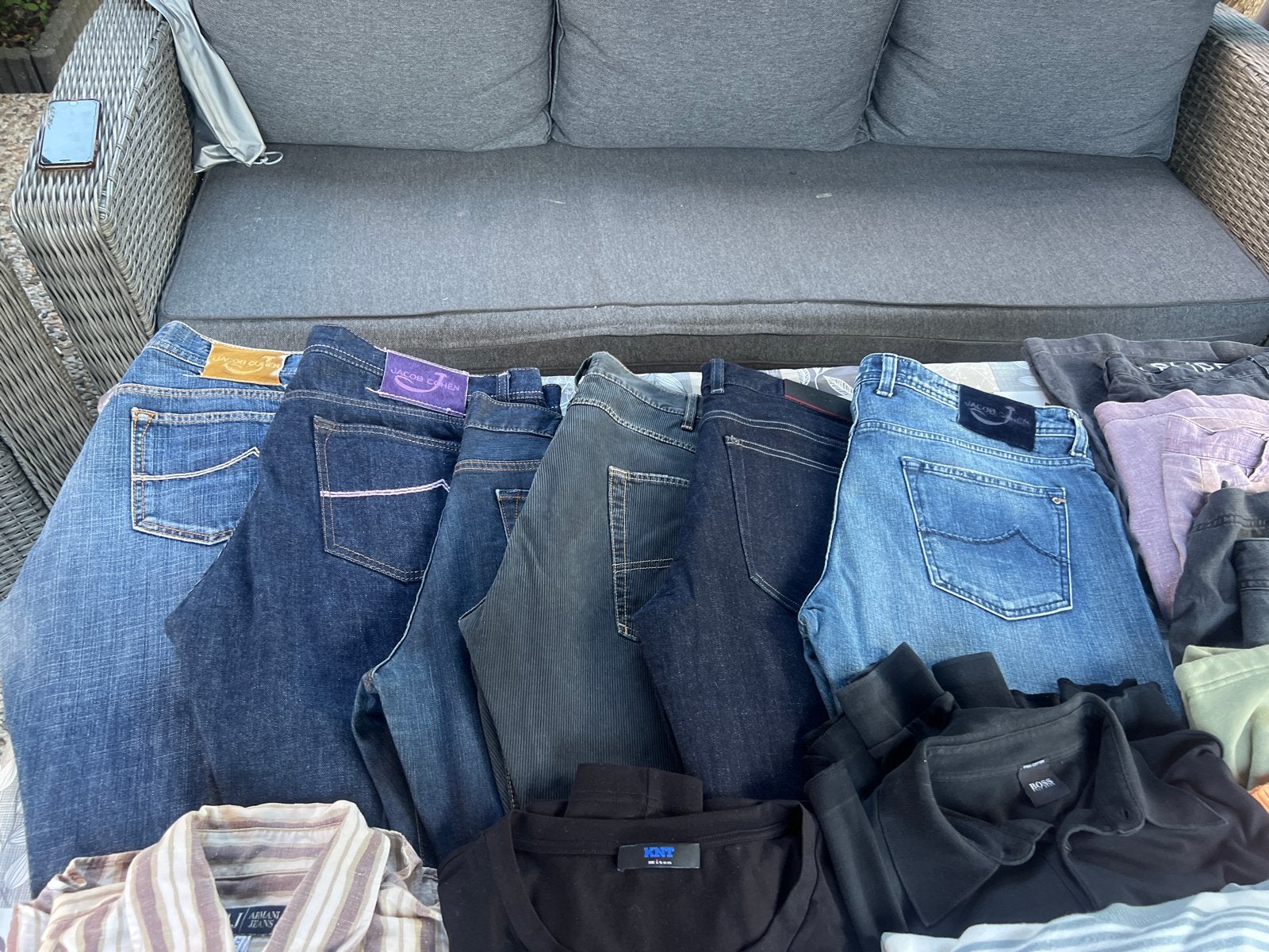 Designer Kledingpakket Heren: Jeans, T-shirts & Polo's L/XL, Kleding | Heren, Spijkerbroeken en Jeans, Zo goed als nieuw, W36 - W38 (confectie 52/54)