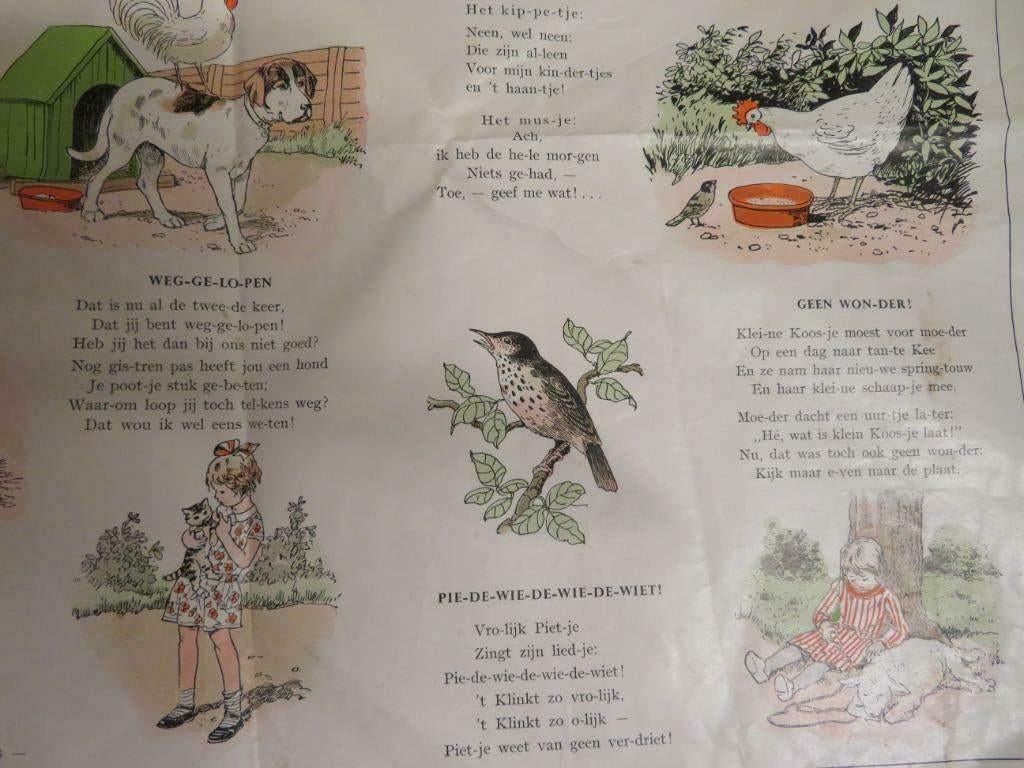 kinderliedjes poster Simon Abramsz 1 en 2  naar v. Belkum, Verzenden, Gelezen, Non-fictie