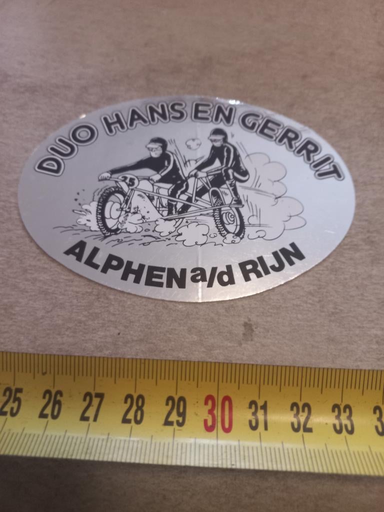 Duo hans en gerrit alphen aan den rijn, Verzamelen, Stickers, Ophalen of Verzenden, Zo goed als nieuw