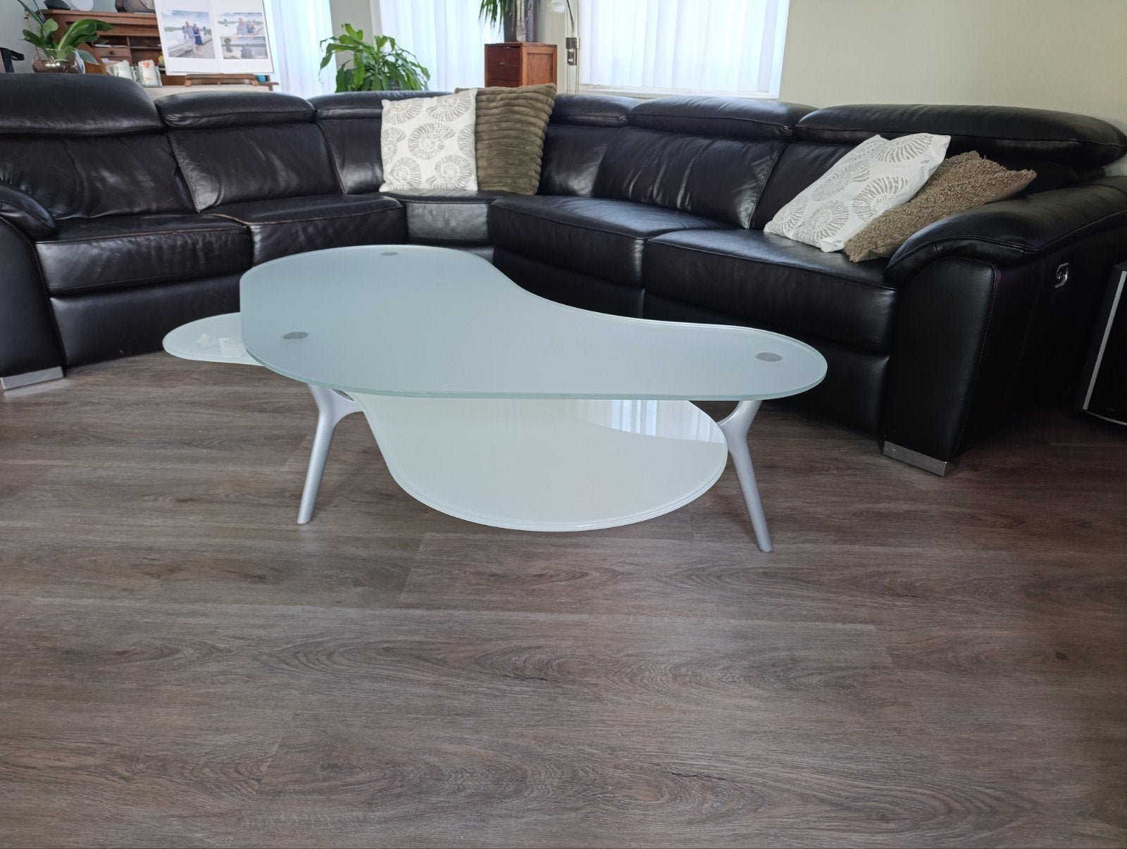 Groot leren Hoekbankstel Eijerkamp met relaxfunctie, Huis en Inrichting, Ophalen, Gebruikt, Leer, Modern