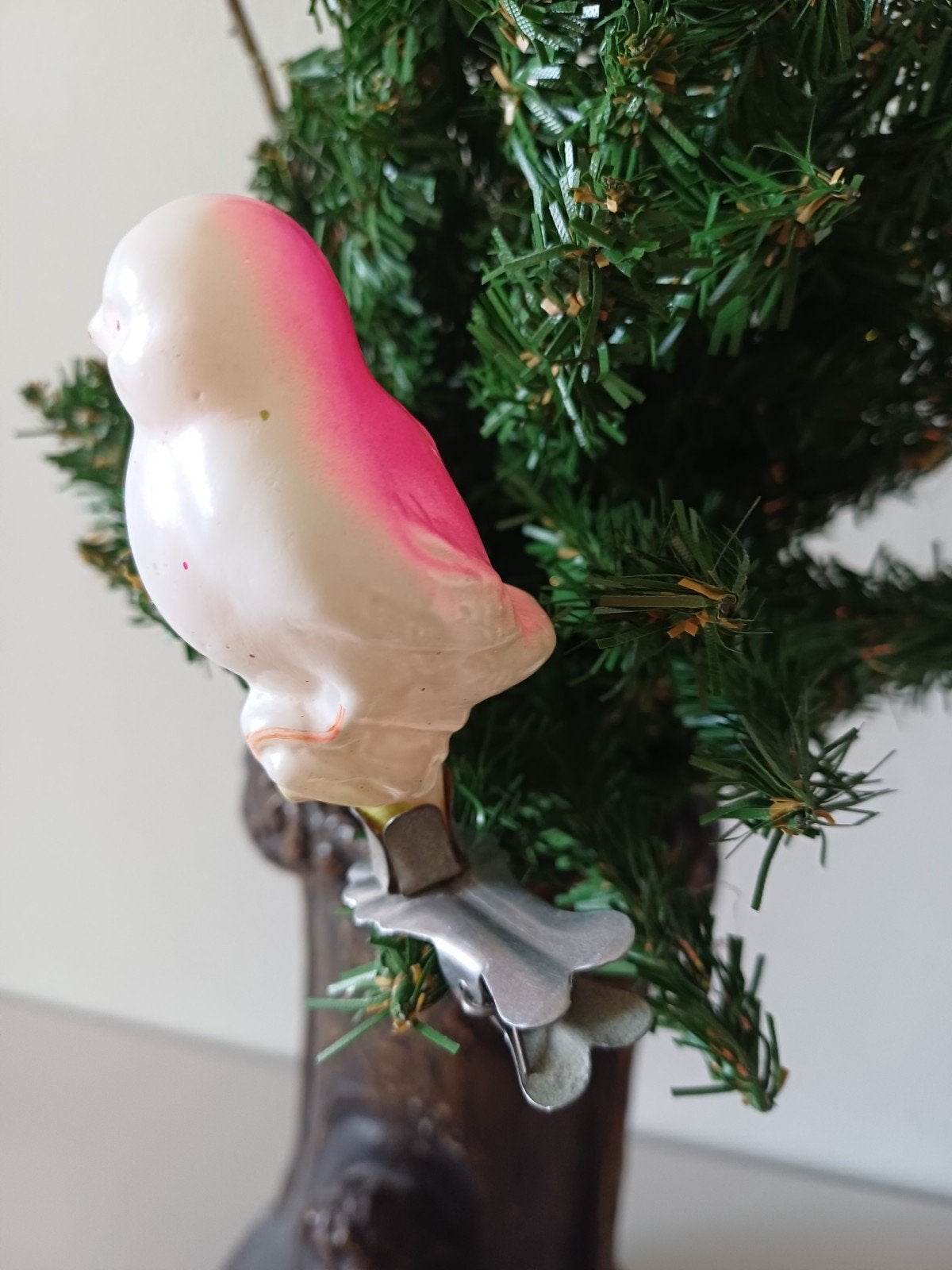 oude kerstbal van glas, Diversen, Kerst, Ophalen of Verzenden