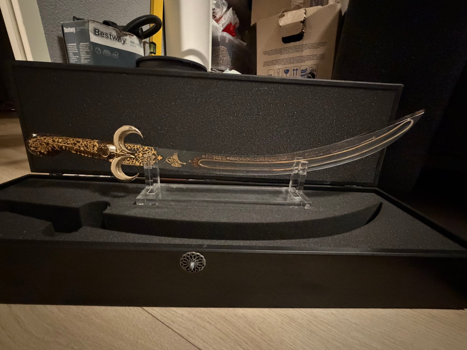 GLAZEN ZWAARD OSMANLI MET CERTIFICAAT LIMITED EDITION, Ophalen