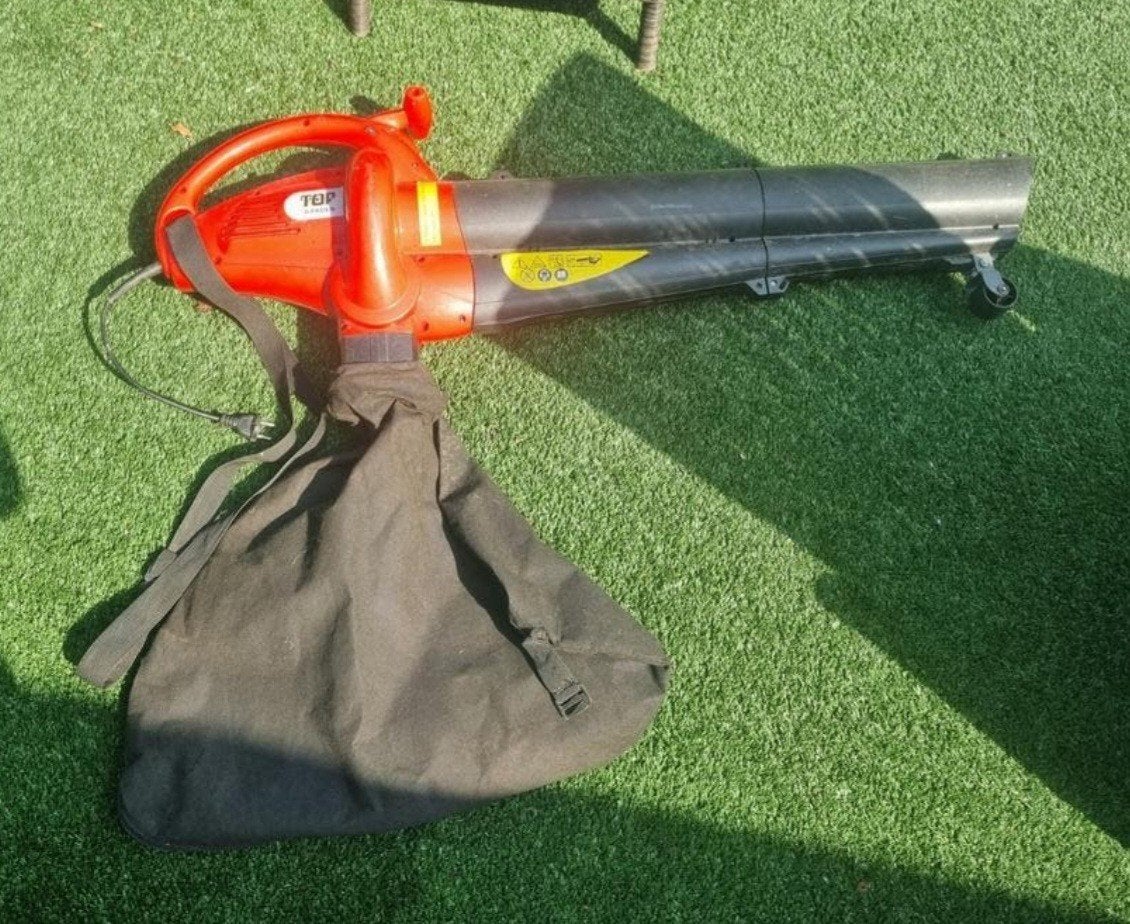 TOP GARDEN Bladblazer/Bladzuiger 2400W met versnipperfunctie, Gebruikt, Met opvangzak, TOP GARDEN, Handgedragen