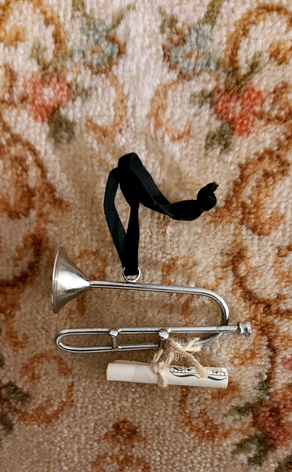 Prachtig! oud kerstornament: trombone, Diversen, Ophalen of Verzenden