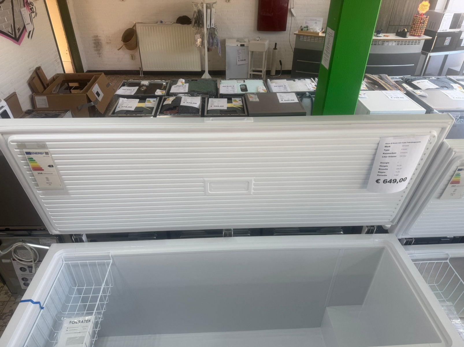 Vrieskist 700 liter nieuw 188 breed 74 diep 95 hoog vriezer, Witgoed en Apparatuur, Vriezers en Diepvrieskisten, Geratek, Vrieskist