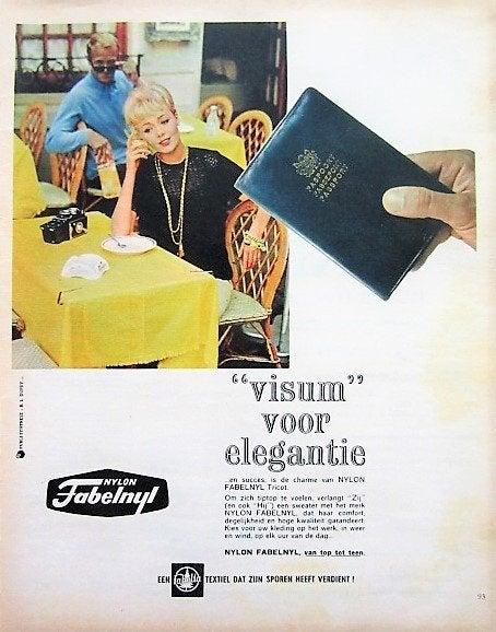 40+ vintage advertenties reclame wol stoffen 40-69 naaizijde, Ophalen of Verzenden, Gebruikt, Overige typen