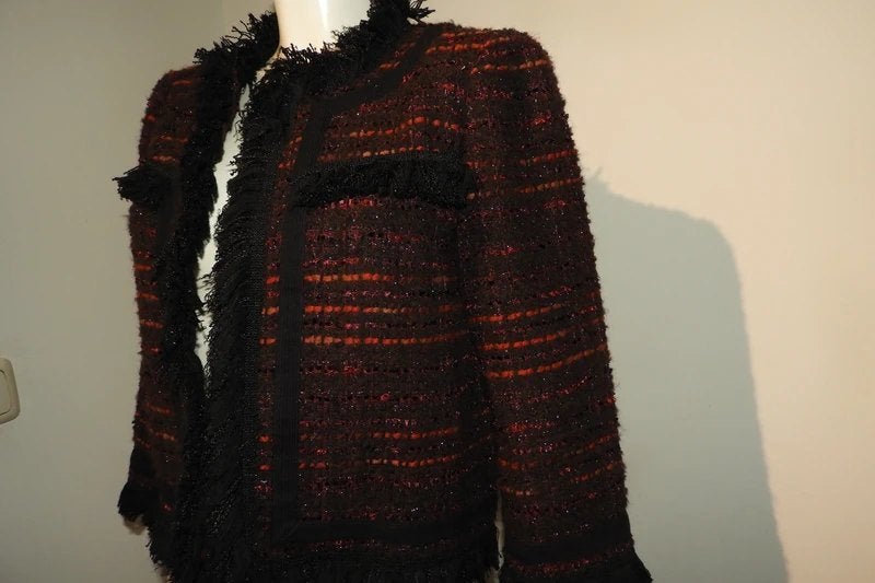 Kate Spade dikker jasje ruwe afwerking ruiten Winters 6/S, Kate Spade, Zo goed als nieuw, Jasje, Maat 36 (S)
