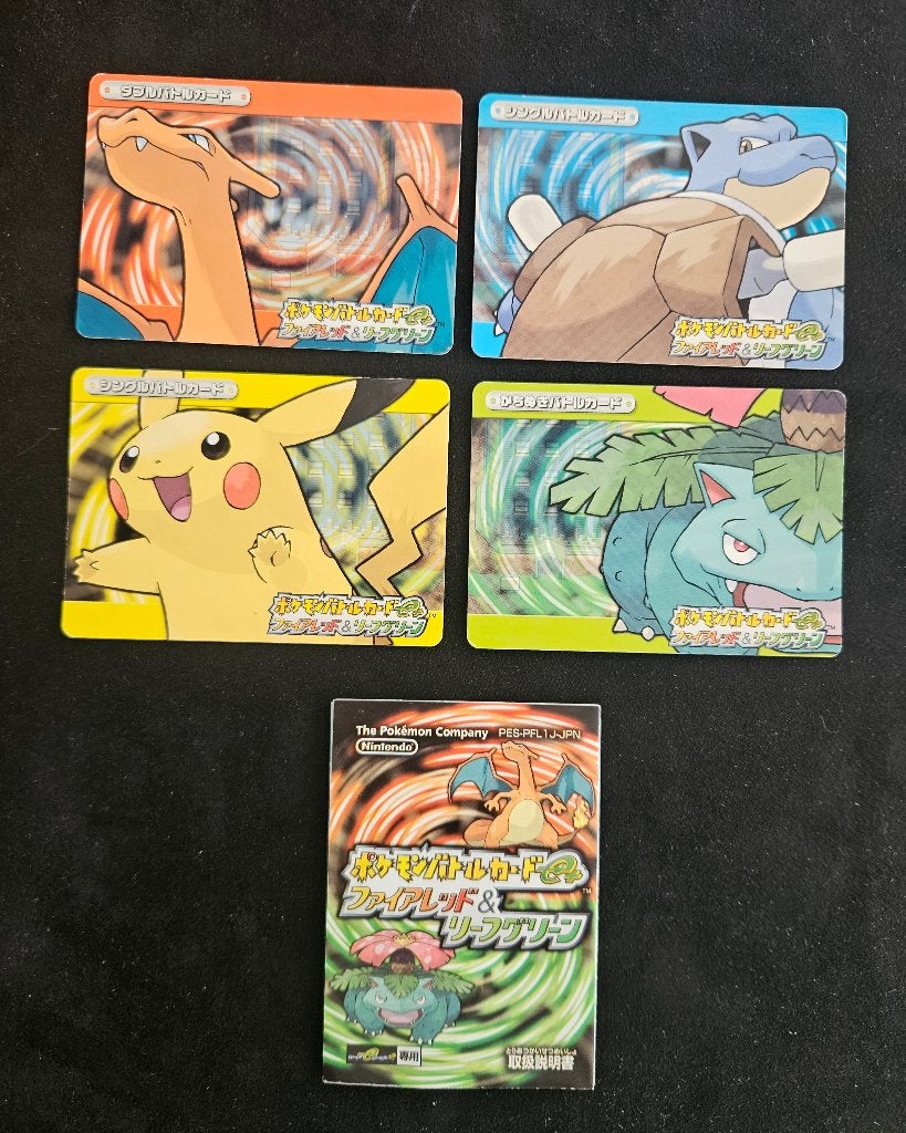 Charizard, Blastoise, Pikachu, Venusaur E Gameboy Pokemon, Ophalen of Verzenden, Gebruikt, Meerdere kaarten