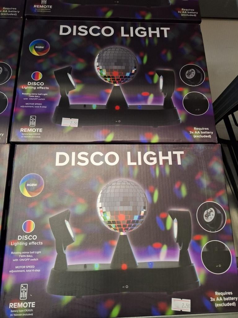 Disco licht met afstandsbediening op AA baterijen, Ophalen of Verzenden, Nieuw