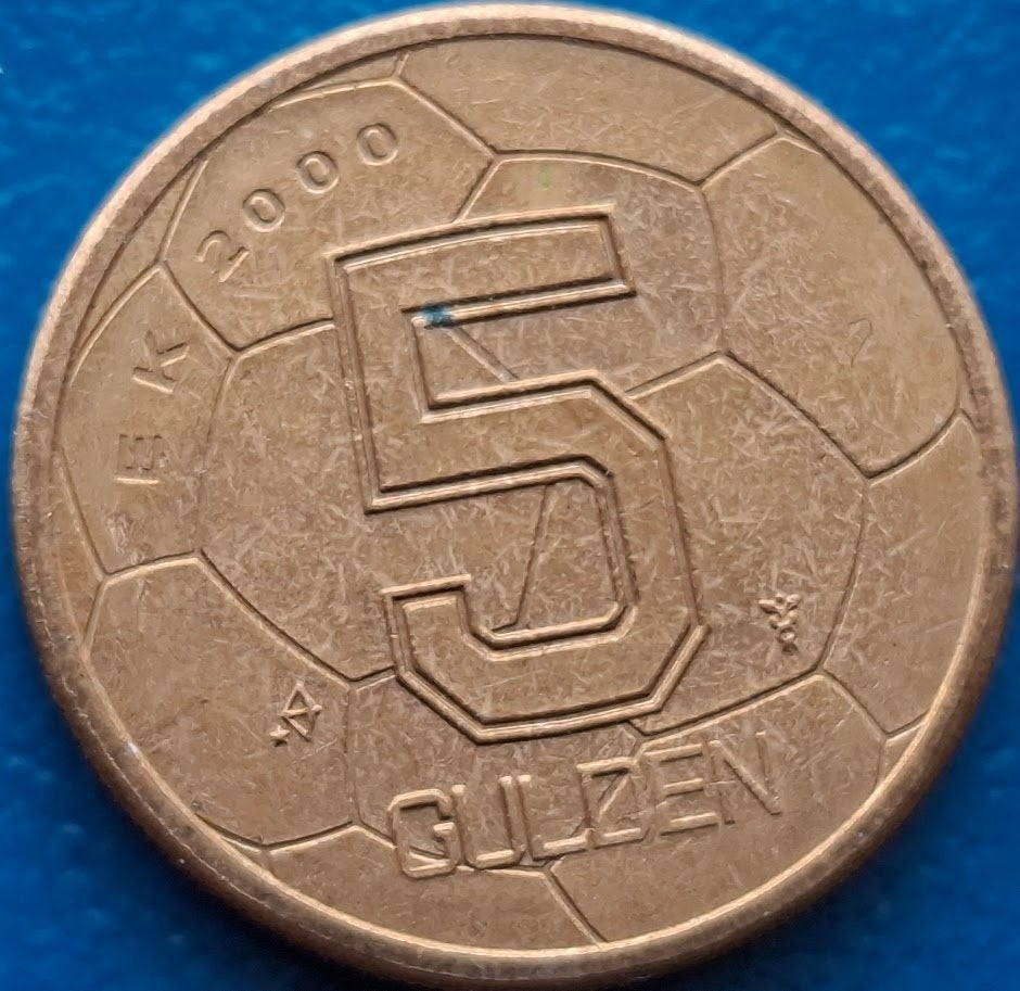 Nederland 5 Gulden "EK 2000" - Beatrix *, Verzenden, Koningin Beatrix, 5 gulden, Losse munt