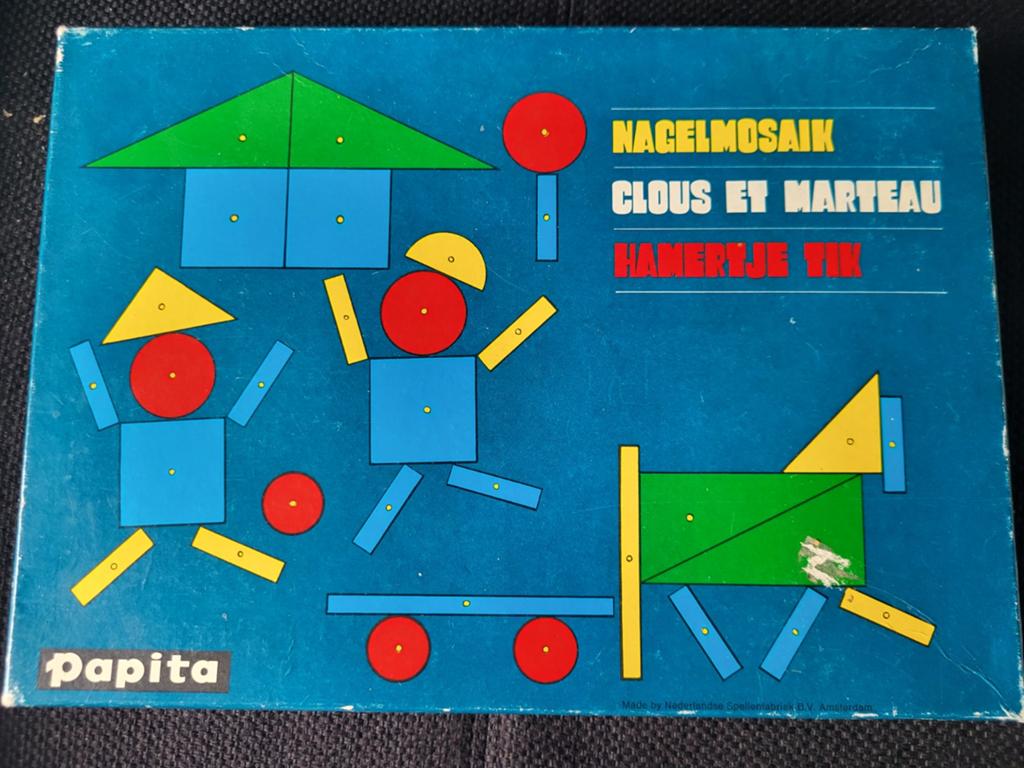 Vintage Papita Hamertje Tik Spel - Mist Spijkertjes, Ophalen of Verzenden, Gebruikt, Bouwen