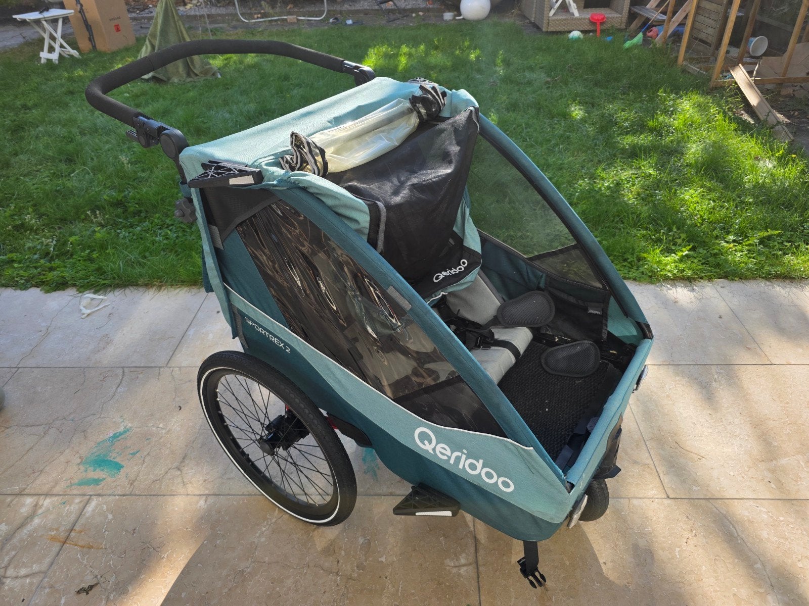 Qeridoo Sportrex 2 Kinderkar - Fietskar en Buggy, Ophalen, Gebruikt, Vering, Kinderkar