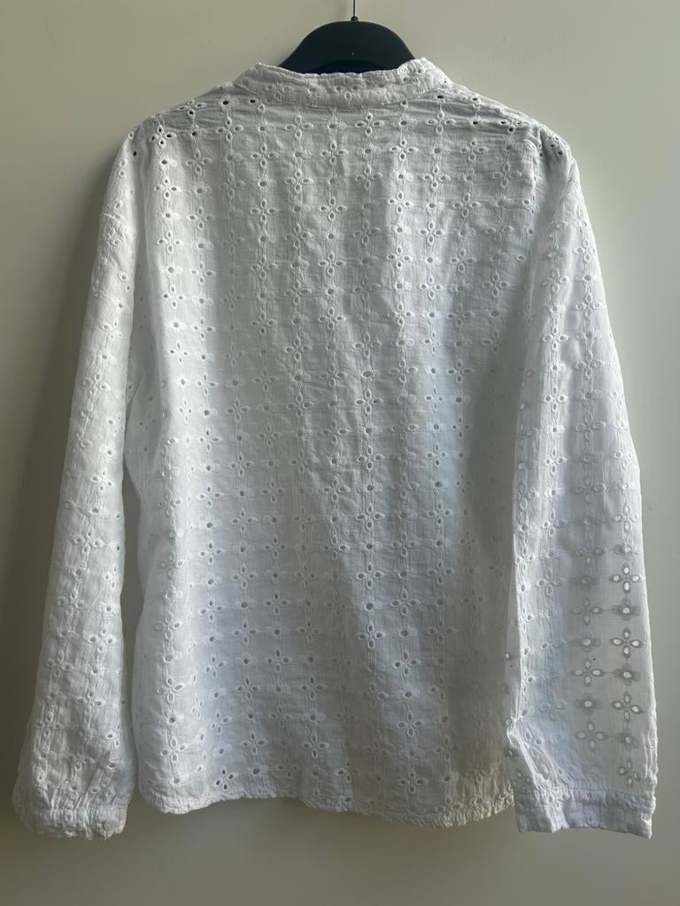DROLE DE COPINE blouse wit broderie mt S, -, Verzenden, Drole de Copine, Zo goed als nieuw
