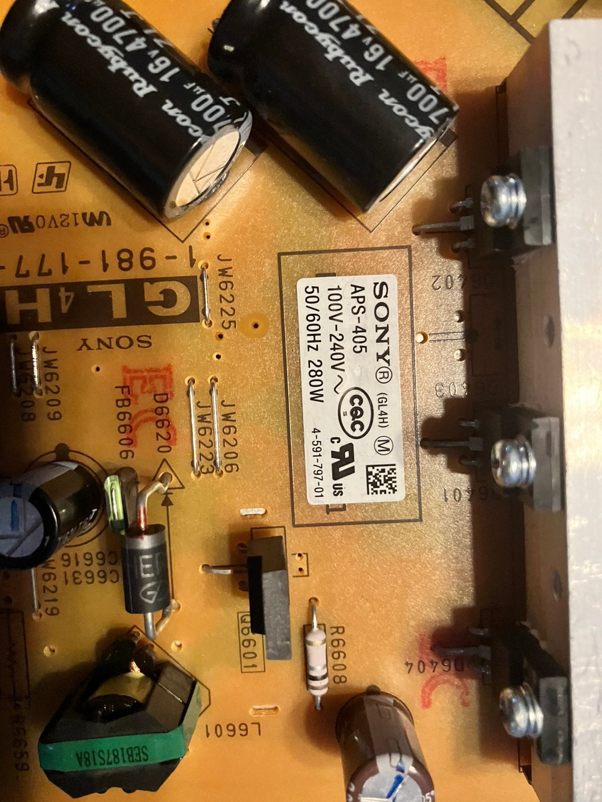 Powerboard voeding print sony kd-43xd8077, Ophalen of Verzenden, Gebruikt, Tv en Weergevers