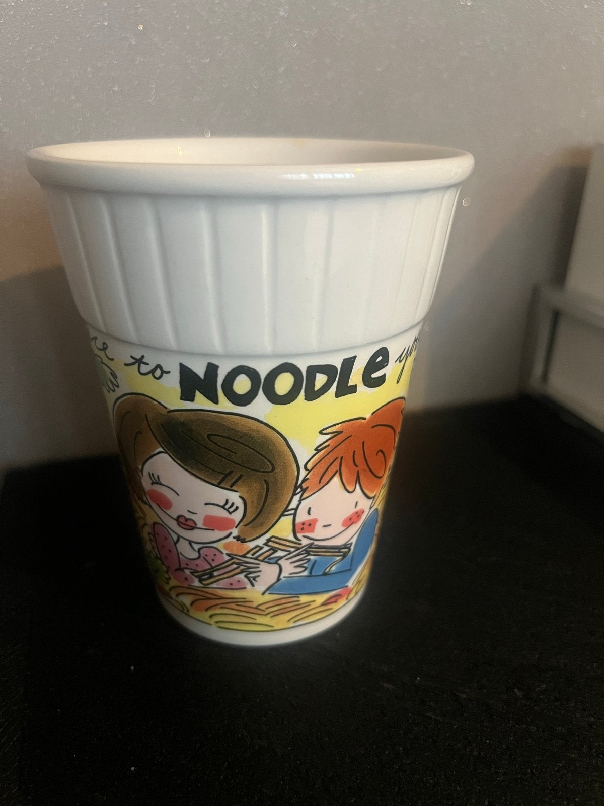 Blond Amsterdam 'Nice to Noodle You' noodles beker, Huis en Inrichting, Keuken | Servies, Keramiek, Zo goed als nieuw, Blond Amsterdam