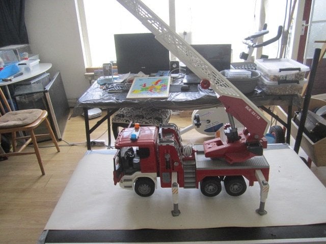 brandweerladderwagen., Ophalen, Gebruikt