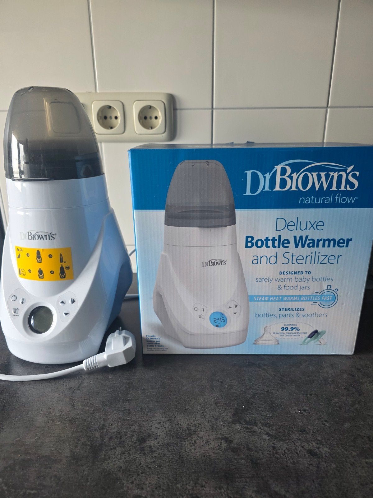 Dr. Brown's Deluxe Flessenwarmer en Sterilisator, Ophalen of Verzenden, Zo goed als nieuw