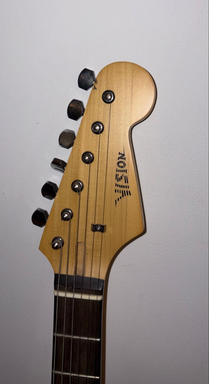 Witte SX Elektrische Gitaar met Hoes en Kabel, Muziek en Instrumenten, Ophalen of Verzenden, Zo goed als nieuw, Solid body, Overige merken