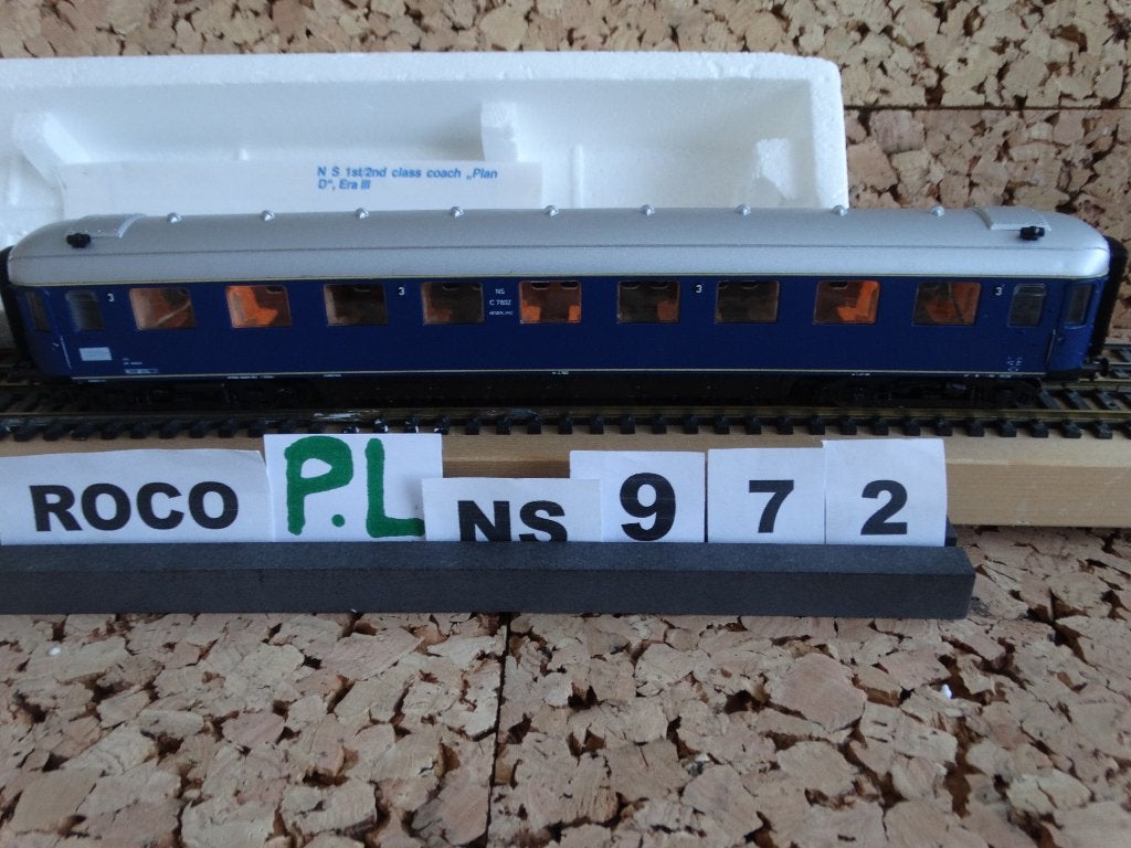 HO- adv 972, ROCO, NS Wagon 44289 met ovp., Gelijkstroom, Wagon, Ophalen of Verzenden, Roco