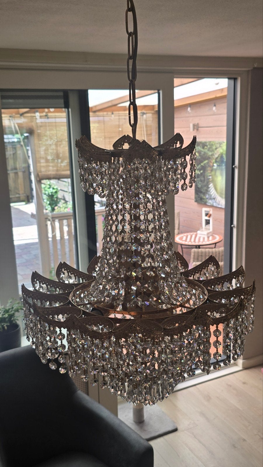 Kristallen kroonluchter van Swarovski, Huis en Inrichting, Lampen | Kroonluchters, Ophalen